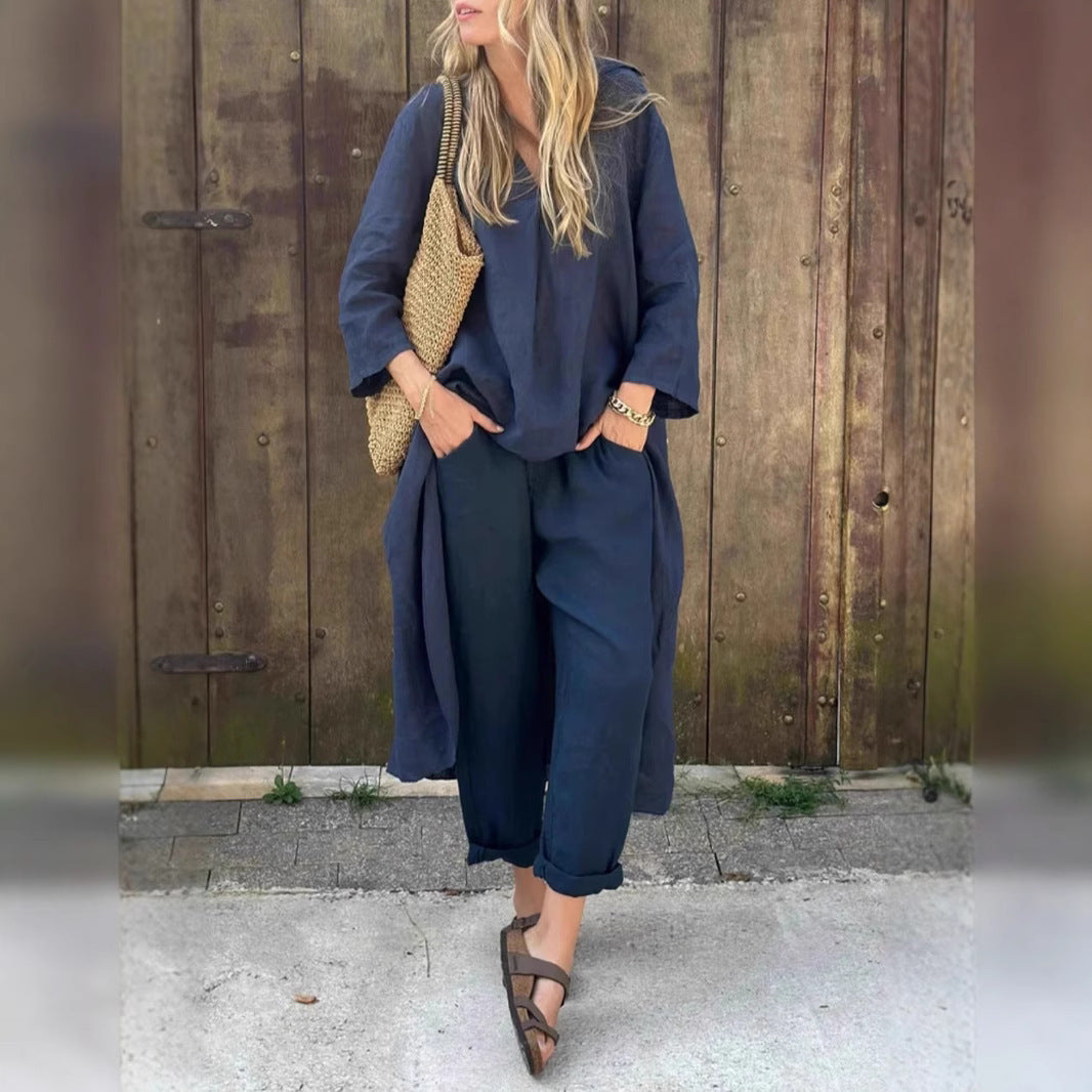 Ensemble Femme Chic Lin & Confort – Élégance Naturelle