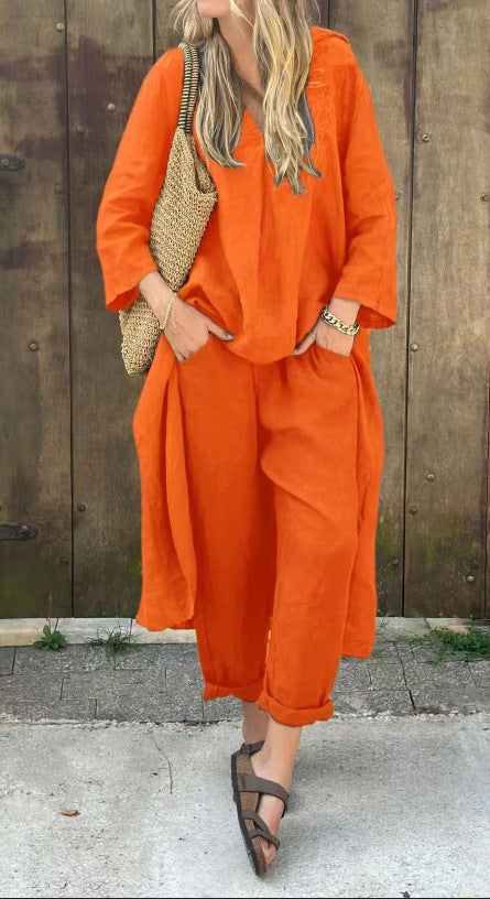 Ensemble Femme Chic Lin & Confort – Élégance Naturelle