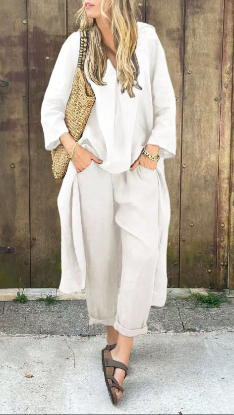 Ensemble Femme Chic Lin & Confort – Élégance Naturelle