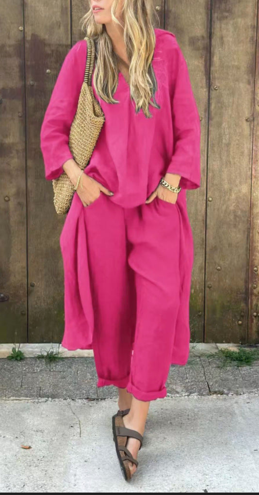 Ensemble Femme Chic Lin & Confort – Élégance Naturelle