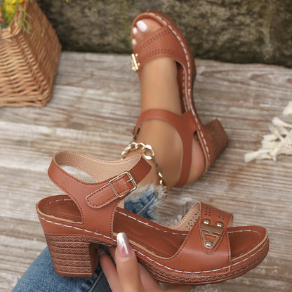 Sandales Stylées àTalons hauts pour Grandes Tailles