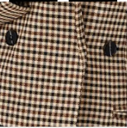 Detail tissu blazer pied de poule femme Chicarla texture motif