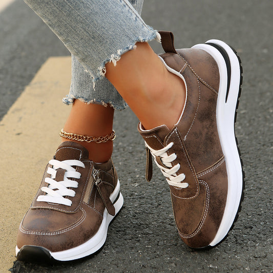 Baskets Femme  à Lacets – Confortables, Tendance et Polyvalentes